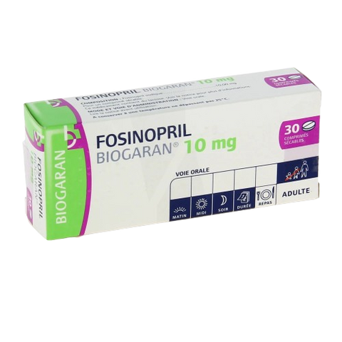 Фозиноприл таблетки 10 мг №30; Biogaran, Франція 39759 фото