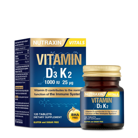 Nutraxin витамин d3 1000 ме + k2 25 мкг таблетки №120 38456 фото