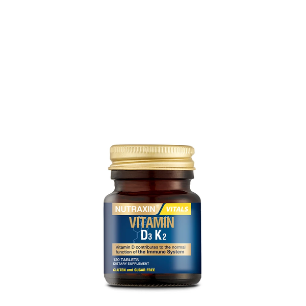 Nutraxin вітамін d3 1000 ме + k2 25 мкг таблетки №120 38456 фото