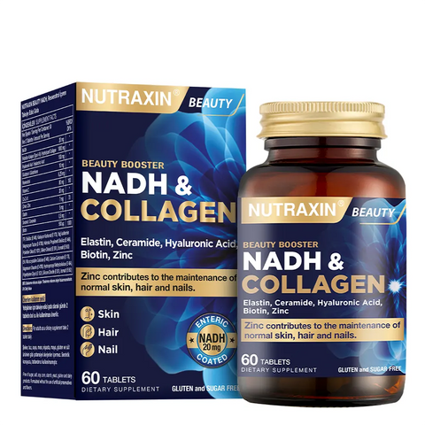 Nutraxin бьюти кожа волосы ногти (nadh)&Collagen таб №60 38464 фото