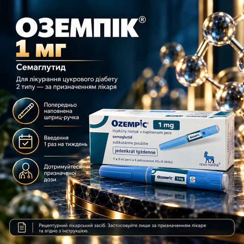 Оземпік 1 мг доза 4 дози 1шт Термобокс+ акумулятор холода a35227 фото